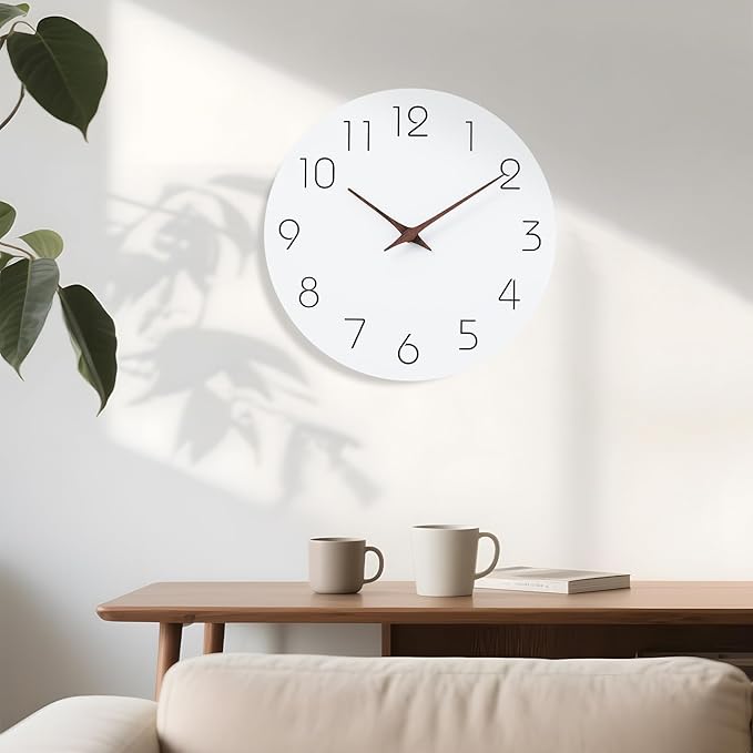 Mosewa Large Wall Clock Battery Operated 16 Inch White Silent Non Ticking - Image 6