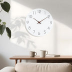 Mosewa Wall Clock 14 Inch White Silent Non Ticking Battery Operated Simple - Image 6