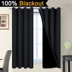 Yakamok 63 Inch Length 100% Blackout Curtains - Image 2