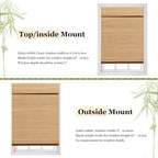 LUCKUP Cordless Bamboo Roman Blinds Shades - Image 5