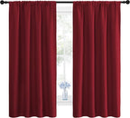 NICETOWN Christmas Burgundy Blackout Curtains and Drapes by NICETOWN
