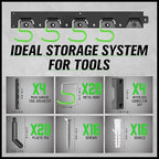 SWANLAKE Plastic 64 Inch Adjustable Storage System, Wall Mounted Hooks Tool - Image 3