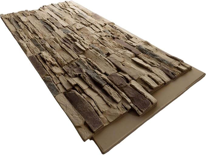 EverStone Canyon Ridge Faux Stone Panel, 45 3/4"W x 24 1/2"H x 1 1/4"D - Image 6