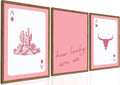 Pink Western Wall Art, How Lucky are We Wall Decor Picture Southwestern Cowgirl by TransformYourWallsElevateYourStyle