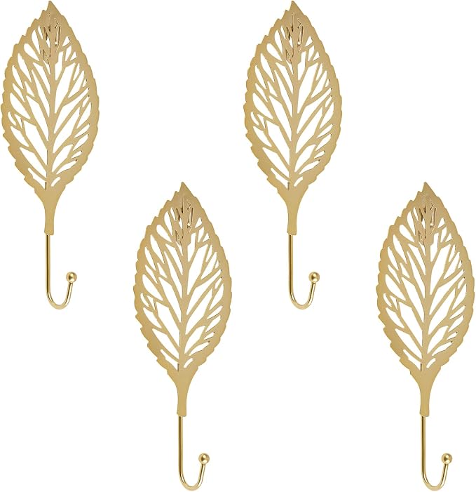 MOROBOR 4Pcs Decorative Leaves Iron Hooks by MOROBOR