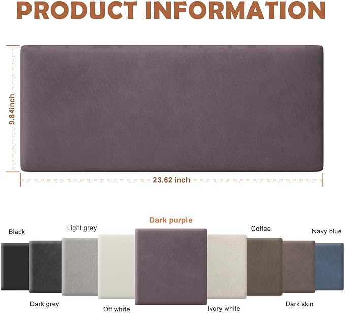 IFNOW Wall Mounted Upholstered Headboard King, 3D Peel and Stick Soundproof - Image 2