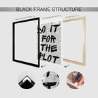 Enlaizhude Do It For The Plot Quote Poster, Vintage Black White Newspaper - Image 3