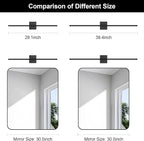 Wall Sconces Set of Two with Remote Control, 39.4 in Dimmable Black Battery - Image 9