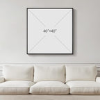 Extra Large Framed Blue Abstract Wall Art - Image 3