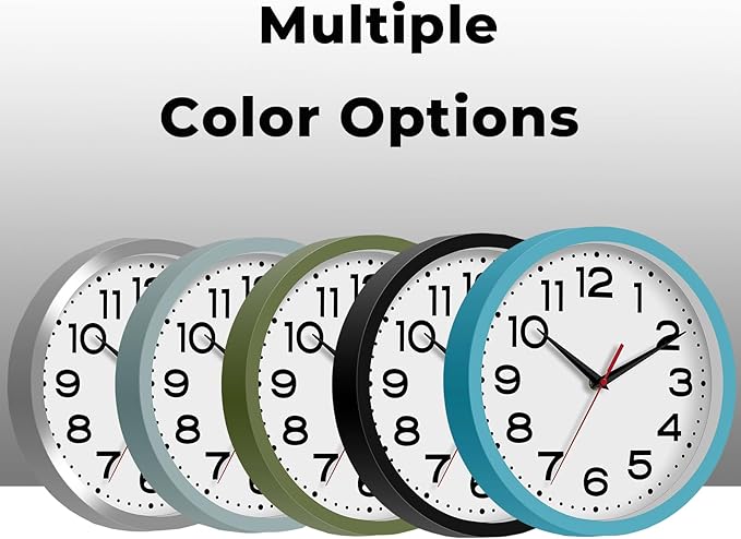 Roymnie Wall Clock Silent Non-Ticking Modern Clock Battery Operated 8 Inch - Image 5