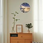 Kitchen Wall Clocks Battery Operated 12 Inch Sunset Decorative Small Wall Clock - Image 2