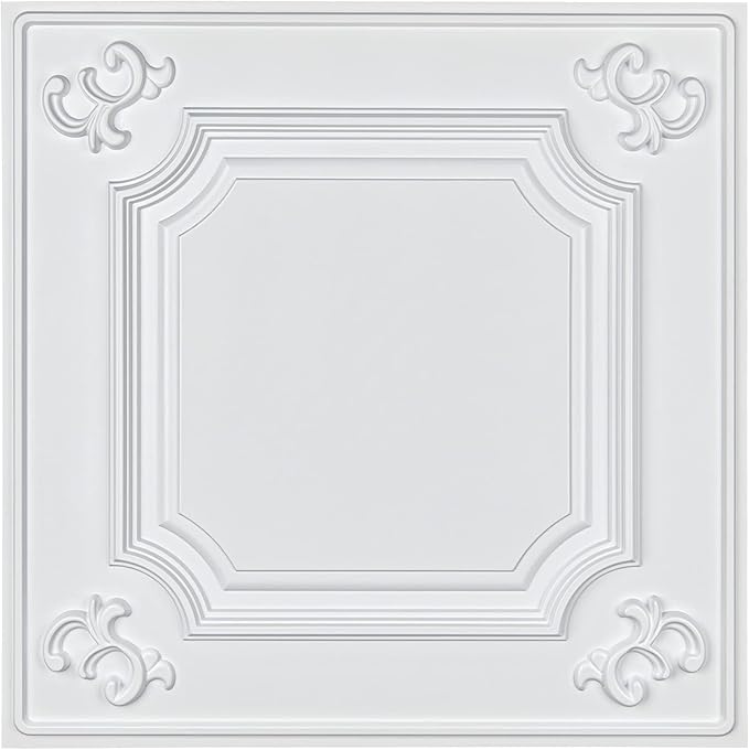 Art3d Drop Ceiling Tiles 24x24 in White, Wainscoting Panels Glue Up 2x2 - Image 2