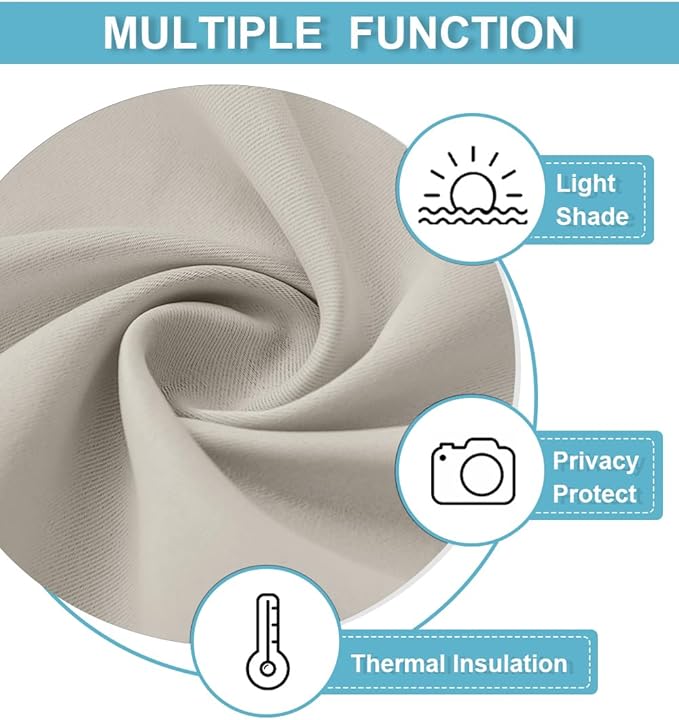 RYB HOME Blackout Curtains Thermal Insulating Privacy Temporary Door Curtains - Image 7