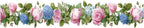 Floral Wallpaper Border 196x4 Inch Peel and Stick Wall Border Pink Blue Rose - Image 2