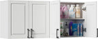 ChooChoo Laundry Room Cabinets, 4 Doors Wall Mounted Storage Cabinet, Kitchen by ChooChoo