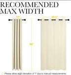 NICETOWN Beige Room Darkening Curtains 86" Long - Image 7