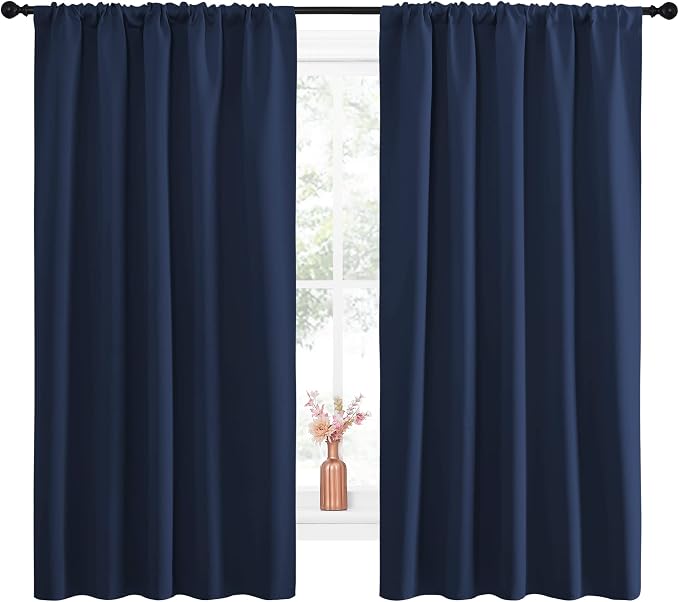 NICETOWN Navy Curtains Blackout Draperies - Image 2