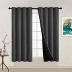 Yakamok 100% Blackout Curtains, 2 Thick Layers Thermal Insulated Total Blackout by Yakamok