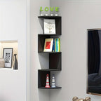 5-Tier Floating Corner Shelf Wall Mount, Heavy Duty Wall Corner Bookshelf - Image 5