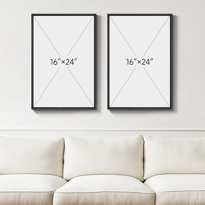 Large Framed Neutral Abstract Floral Wall Art, Minimalist Pictures - Image 4