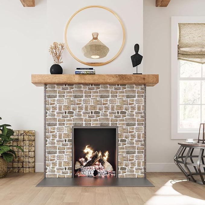 COMSTICKC 3D Faux Stone Peel and Stick Wall Panel, Faux Brick Wall Panels - Image 6