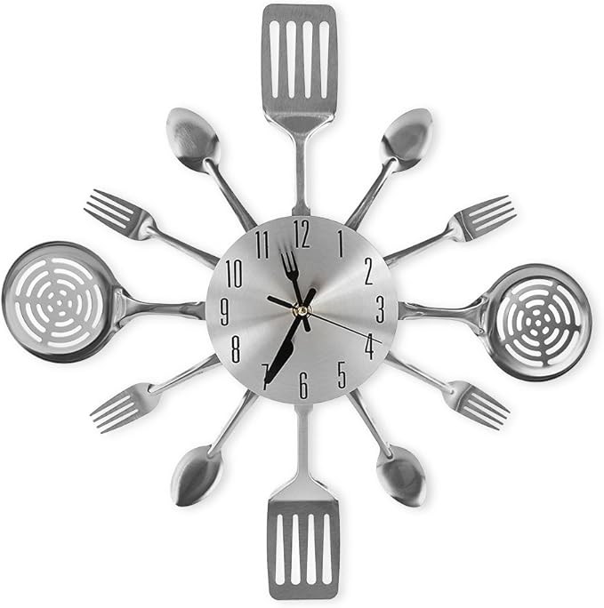 16 Inch Cutlery Kitchen Wall Clocks by CIGERA