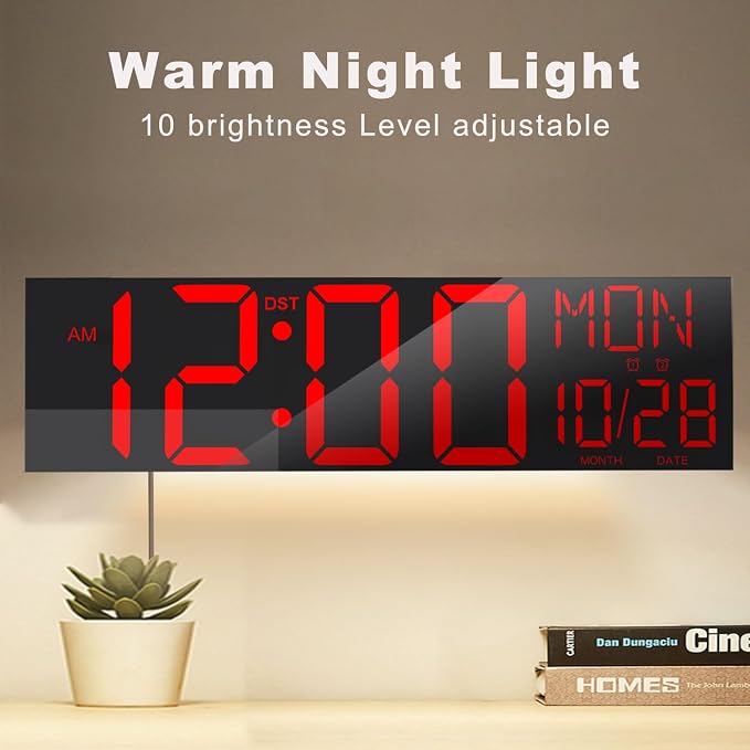 JALL 30" Large Digital Wall Mount Clock - Image 8