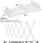 SCUNDA Wall Rack with 20 Hooks, Wooden Wall Expandable Coat Rack - Image 6