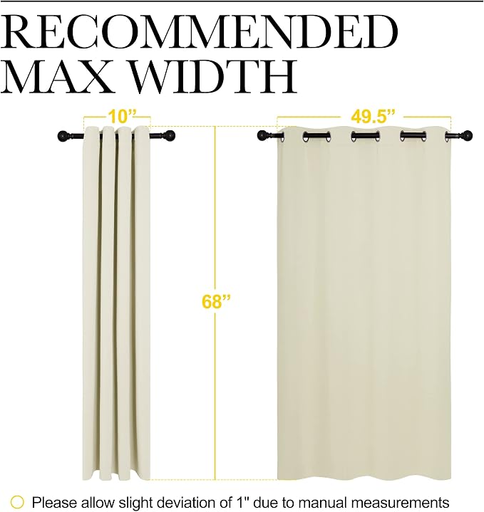 NICETOWN Room Darkening Curtain Panels - Image 6