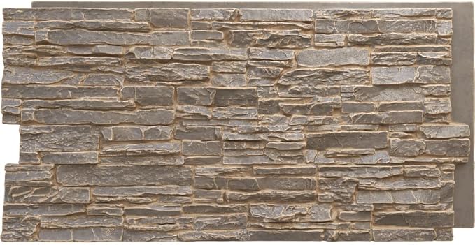 EverStone Canyon Ridge Faux Stone Panel, 45 3/4"W x 24 1/2"H x 1 1/4"D by EkenaMillwork