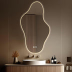 55″x31.5″ Modern Irregular LED Bathroom Mirror - Image 2