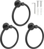 SetSail Towel Holder for Bathroom Wall Matte Black Towel Ring Stainless Steel by SetSail