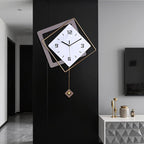 Wall Clock with Pendulum, Silent Quality Quartz Battery Operated, Modern Large - Image 6