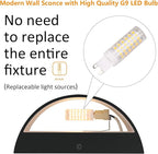 Aipsun 4 Pack Black Modern LED Wall Sconce Hardwired Indoor Wall Lights Up and - Image 3