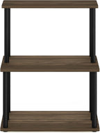 Furinno Turn-N-Tube 3-Tier Toolless Kitchen Storage Shelf, Columbia Walnut/Black - Image 6