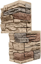 GenStone Faux Stacked Stone 90 Degree Outside Corner Panel 22.5" x 12" in by GenStone
