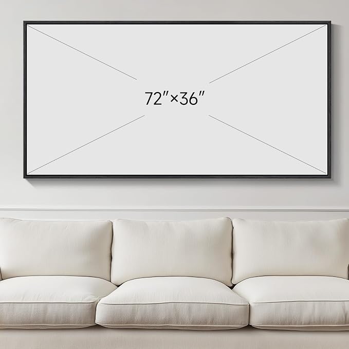 Extra Large Framed Navy Blue Abstract Canvas Wall Art - Image 7