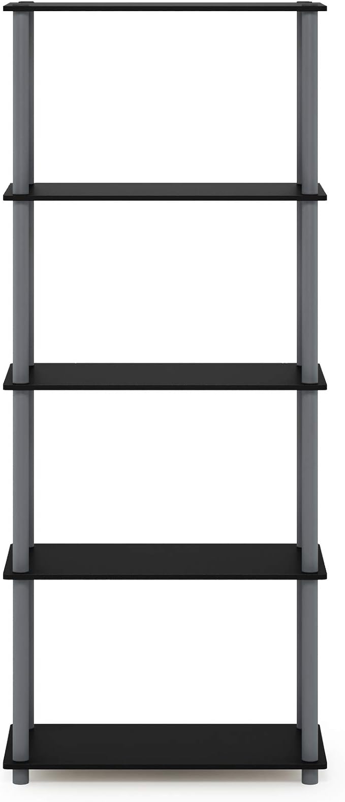 Furinno TURN-N-TUBE Storage Shelves, 5-Tier Book Shelf, Corner Shelf, Toolless - Image 6
