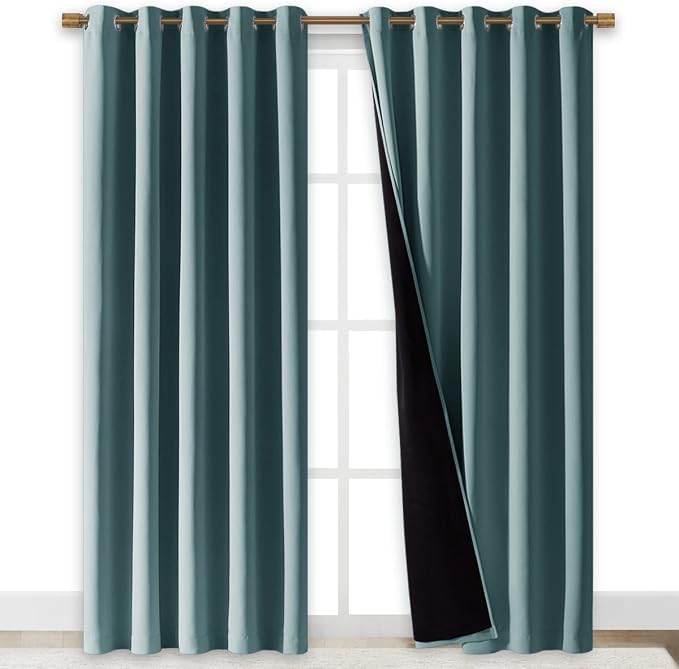 NICETOWN 100% Blackout Window Curtain Panels, Cold and Full Light Blocking by NICETOWN