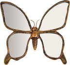 Dragonfly Wall Mirror Decor, Butterfly Art Wall Mirrors, Retro Gold Resin by Unknown