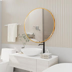 HARRITPURE Round Mirror 19.6" Gold Wall Mounted Circle Mirror - Image 2