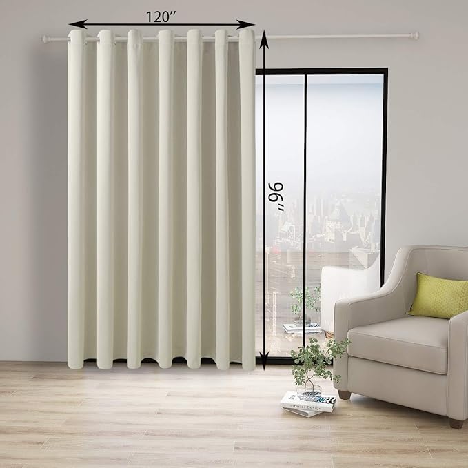 BONZER Room Divider Blackout Curtain Extra Wide Room Darkening Total Privacy - Image 4