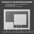 Koonmi 36"x24" LED Mirror for Bathroom, 90CRI Anti-Fog Vanity Mirror - Image 8