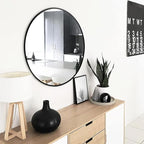 Fabuday Black Circle Mirror for Wall 20 inch - Image 4