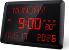 Raynic Digital Clock, 11.5" Large Display Digital Calendar Clock by Raynic