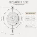 Large Luxury LED Backlit Wall Clock – Pendulum Roman Numeral Metal Ring - Image 5