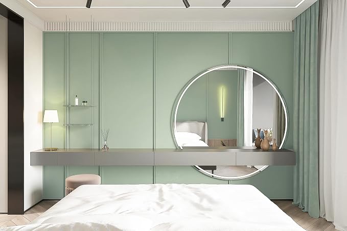 Dimoon 236''x17.7'' Green Peel and Stick Wallpaper Contact Paper Modern Self - Image 7