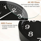 WISKALON 10 inch Wall Clock, Silent Non-Ticking Elegant Black Frame Wall Clock - Image 5