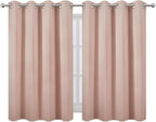 LEMOMO Blush Thermal Blackout Curtains/52 x 45 Inch/Set of 2 Panels Room - Image 2