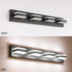 SOLFART Black Bathroom Light Fixtures 4 Lights Bathroom Vanity Light LED Vanity - Image 4